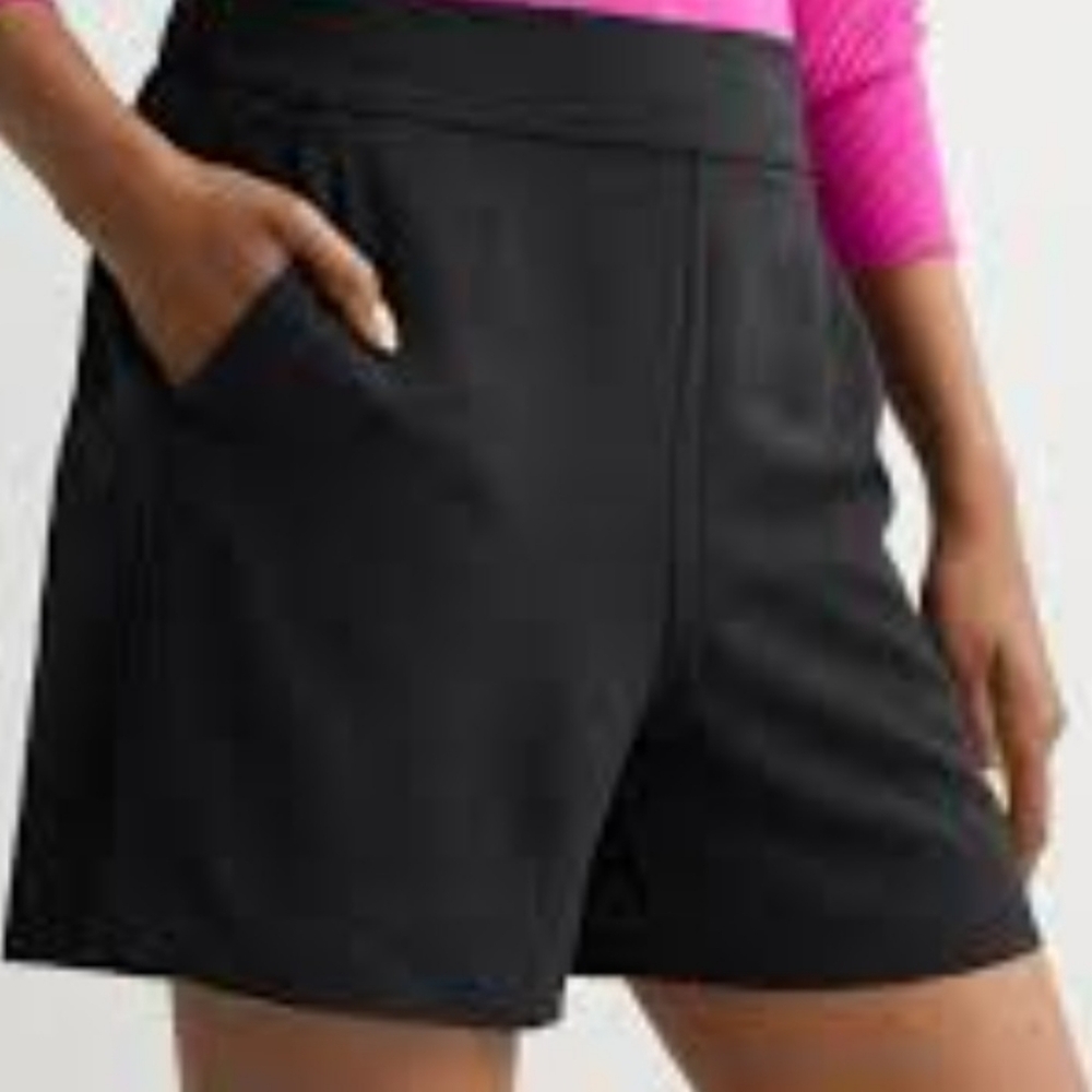 Nine West Brand - Ladies Black Pull On High Rise Shorts - Size S